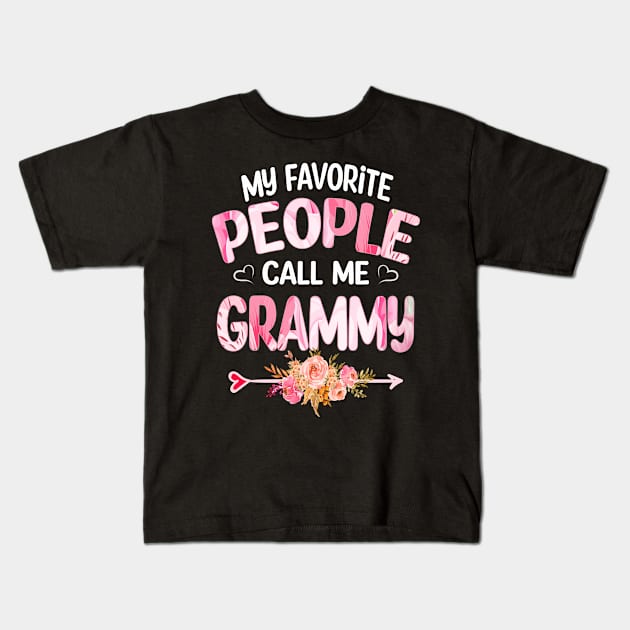 Grammy - My Favorite People Call Me Grammy Kids T-Shirt by Bagshaw Gravity